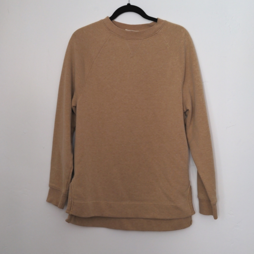 Universal Thread Mens Pullover Henley Sweater Brown Yellow Long Sleeve S New